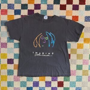 VTG 80s John Lennon “Imagine” Self Portrait Yoko Concert Single Stitch Band Tee